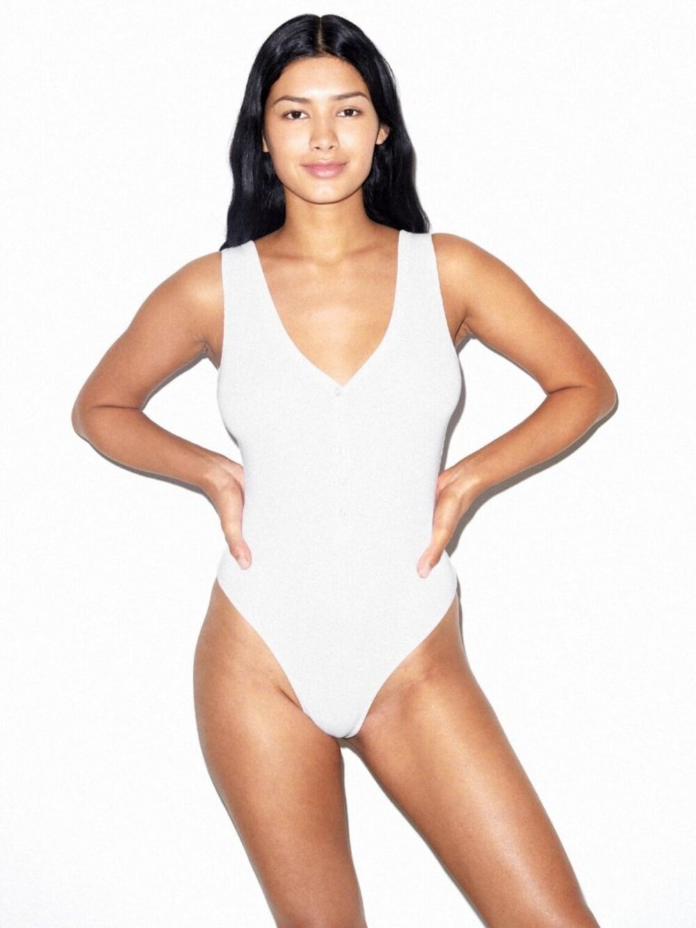 American Apparel V Neck Racerback Bodysuit Sz. M NWOT